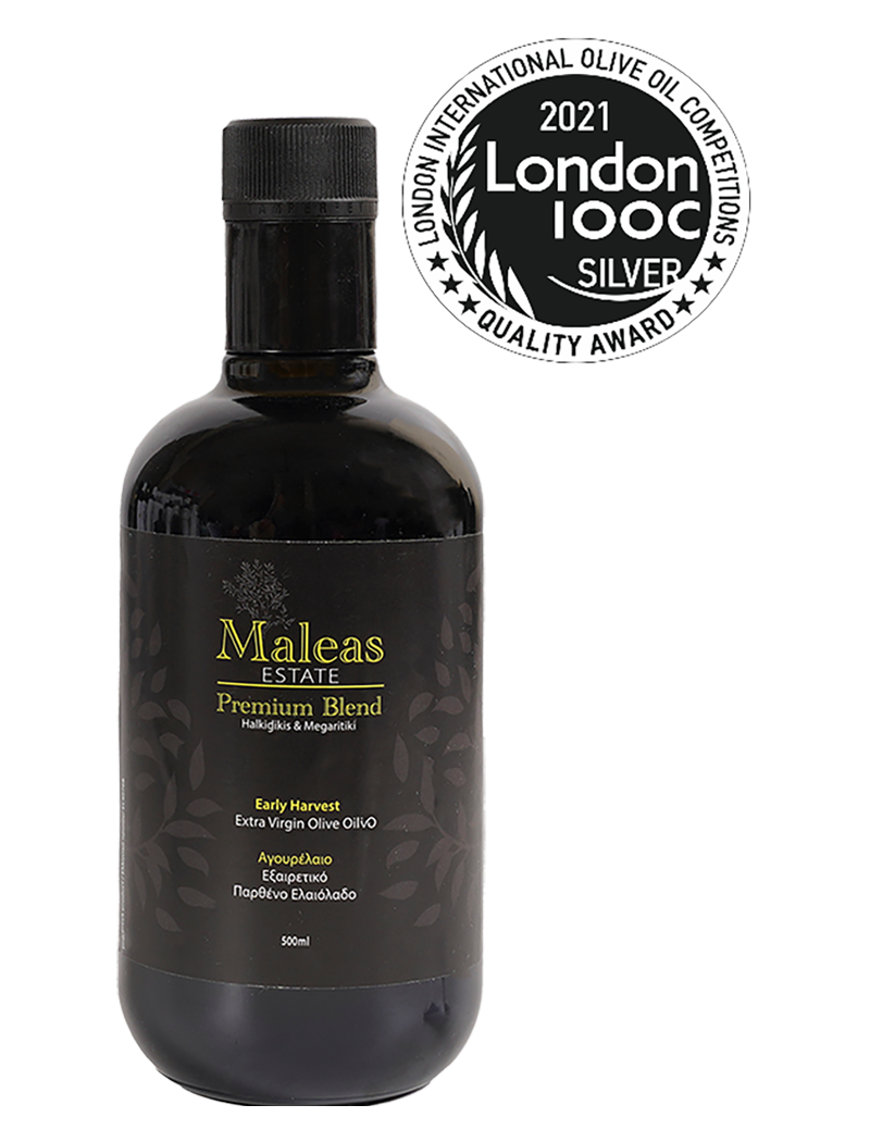 Maleas Estate Premium Blend Extra Virgin Olive London IOOC Silver 2021